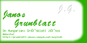 janos grunblatt business card